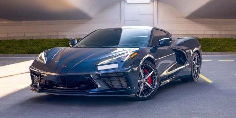 Chevy Chevrolet Corvette C8 for rent in Dubai. Corvette rental exotic supercar for hire dubai