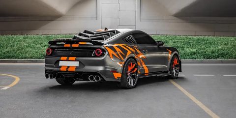 Rent a car in Dubai and Abu Dhabi from Volocar - Ford Mustang and Ford Bronco for hire - car rental muscle car american car