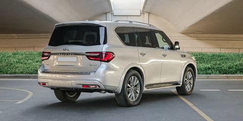 Rent a car in Dubai big Family Suv for hire in Dubai and Abu Dhabi - Infinity qx80 ideal family SUV
