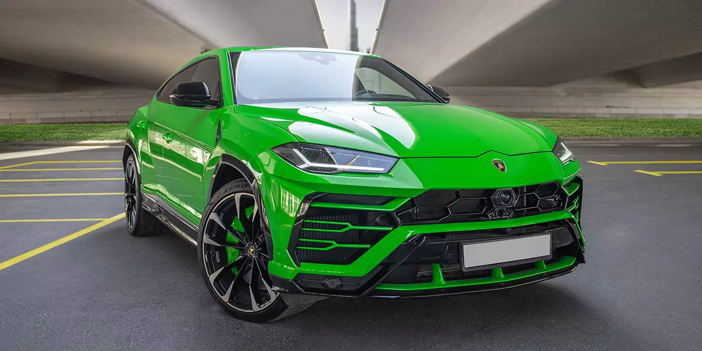 1690549798lamborghini-urus-green-faster-rent-a-car-2 Lamborghini Rent a car in Dubai - Supercar Rental Dubai Lamborghini Huracan Evo Spyder, Urus - URUS Mansory
