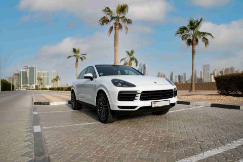 Rent a Porsche Cayenne Coupe Luxury Sport SUV for hire in Dubai and Abu Dhabi