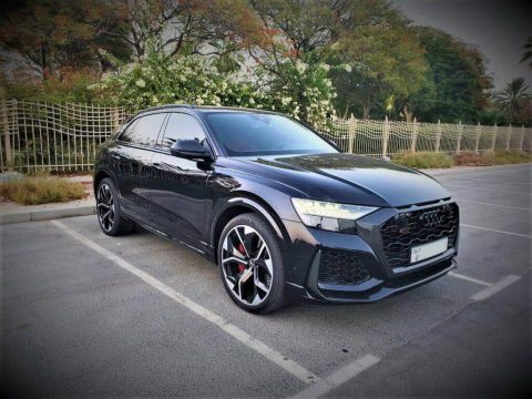 Rent a cheap affordable car economy car for hire in Dubai and Abu Dhabi from Volocar - Audi RSQ8 rental