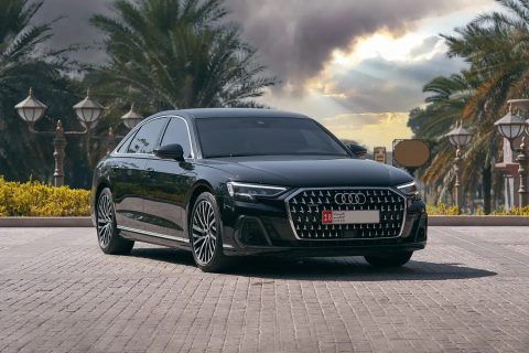 Rent a car Dubai, no deposit, full comprehensive insurance, extreme power Audi A8, luxury limousine, new cars,