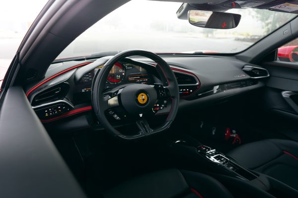 Ferrari 296 GTB for rent in Dubai, Best car rental company, no deposit, luxury, extreme sports car, convertible,