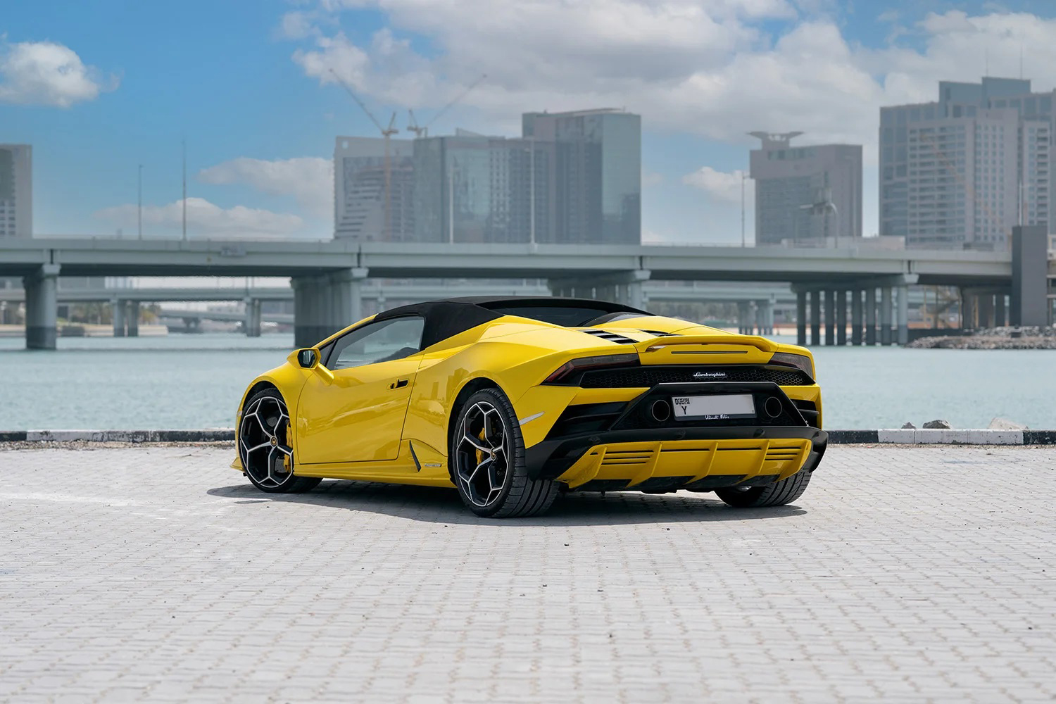 Volocar-Rent-Lamborghini-Huracan-EVO-Spyder-In-Dubai-5 Lamborghini Huracan Evo Spyder Top rental car in Dubai, Downtown, JBR, Marina, Supercar, Rent a car in Dubai, Abu Dhabi, Sports SUV, no deposit