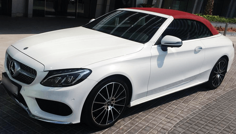 Rent-Mercedes-C200-Convertible-in-Dubai