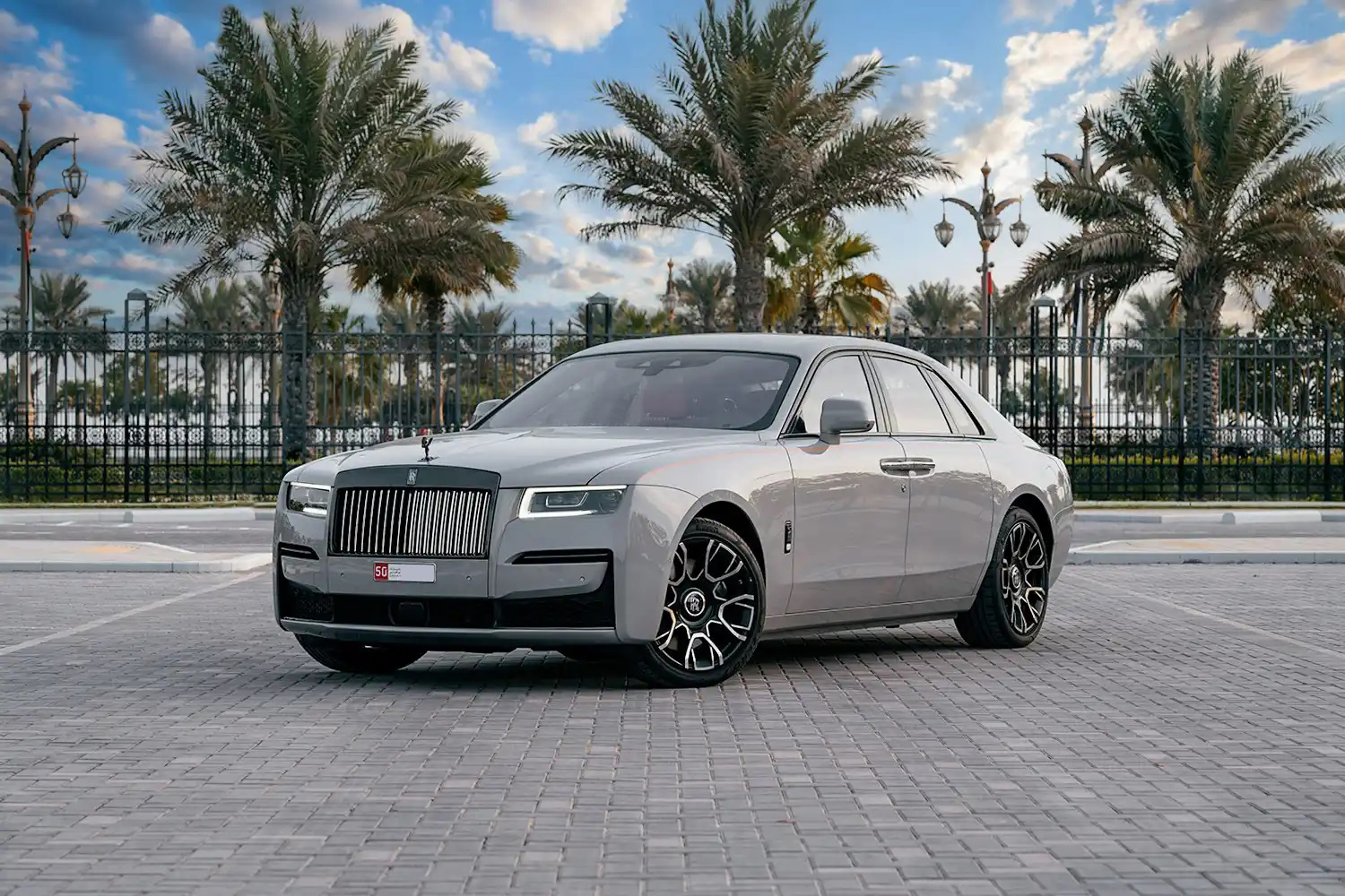 Volocar-Rent-Rolls-Royce-Ghost-Black-Badge-in-Abu-Dhabi Rent a car in Dubai, Rolls Royce Ghost Black Badge, the most luxurious brand, top rental company
