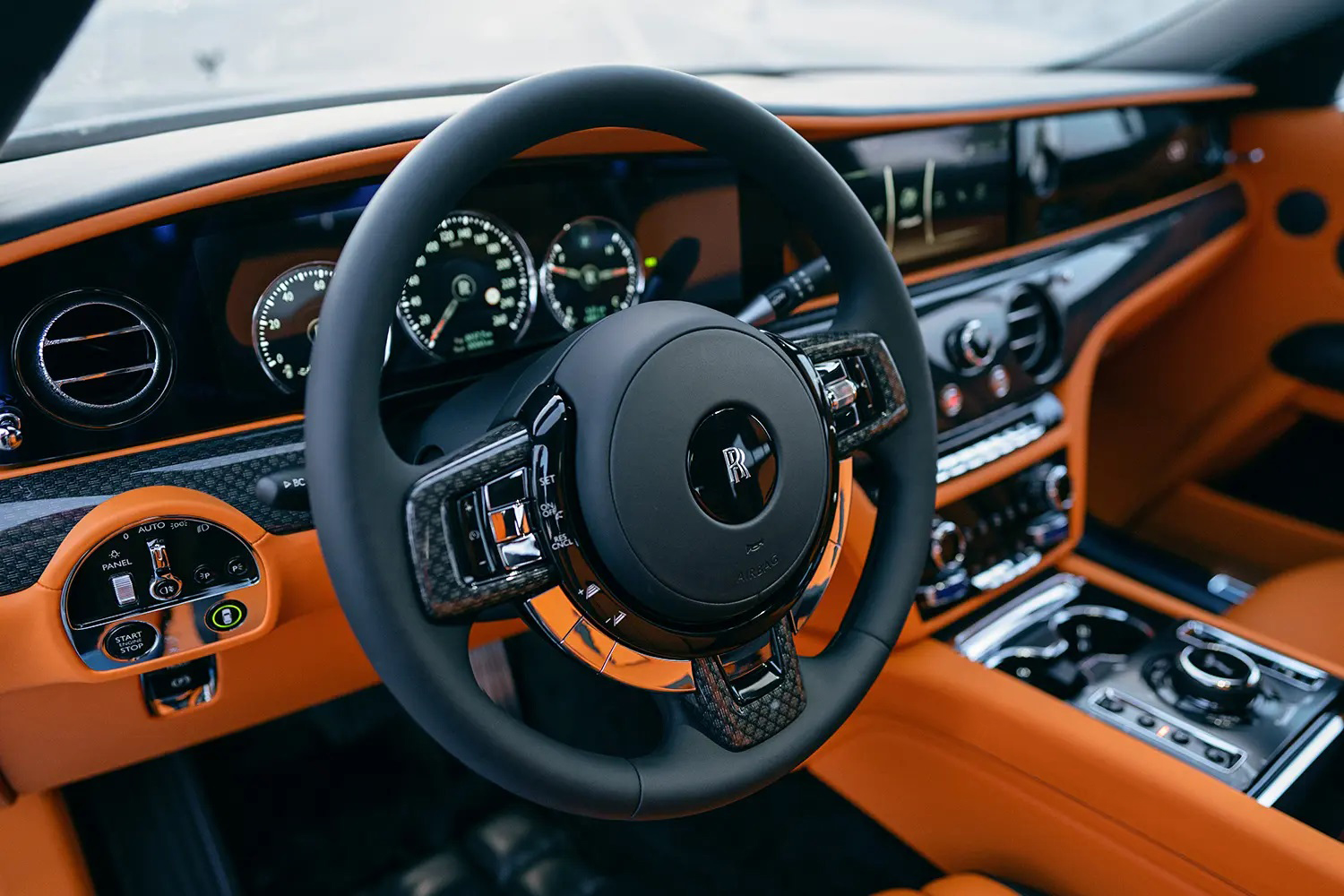 Volocar-Rent-Rolls-Royce-Ghost-Black-Badge-in-Dubai-12 Rent a car in Dubai, Rolls Royce Ghost Black Badge, the most luxurious brand, top rental company