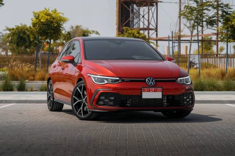Golf 7, Golf 8, Golf GTI, Car for rent, low price, affordable, Rent in Dubai, powerful hatchback, no deposit