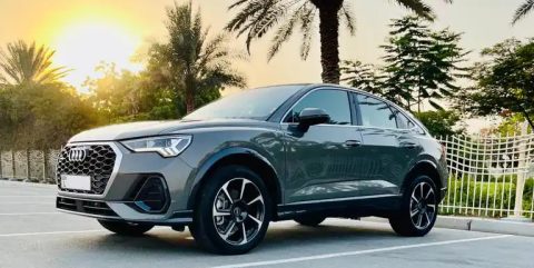 Rent a cheap affordable car economy car for hire in Dubai and Abu Dhabi from Volocar - Audi Q3 rental