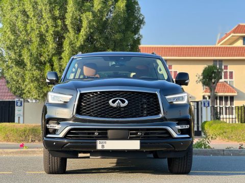 Rent a Infinity XC80 from Volocar in Dubai and Abu Dhabi - car rental made easy big family SUV