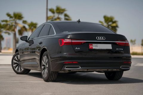 Audi A6 car rental in Dubai and Abu Dhabi - rent a car limousine midsize sedan