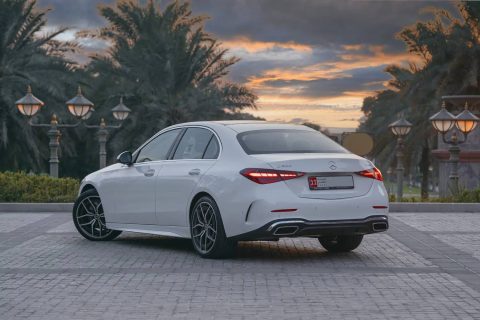 Mercedes C200 rent a car in Dubai and Abu Dhabi with full insurance and no deposit