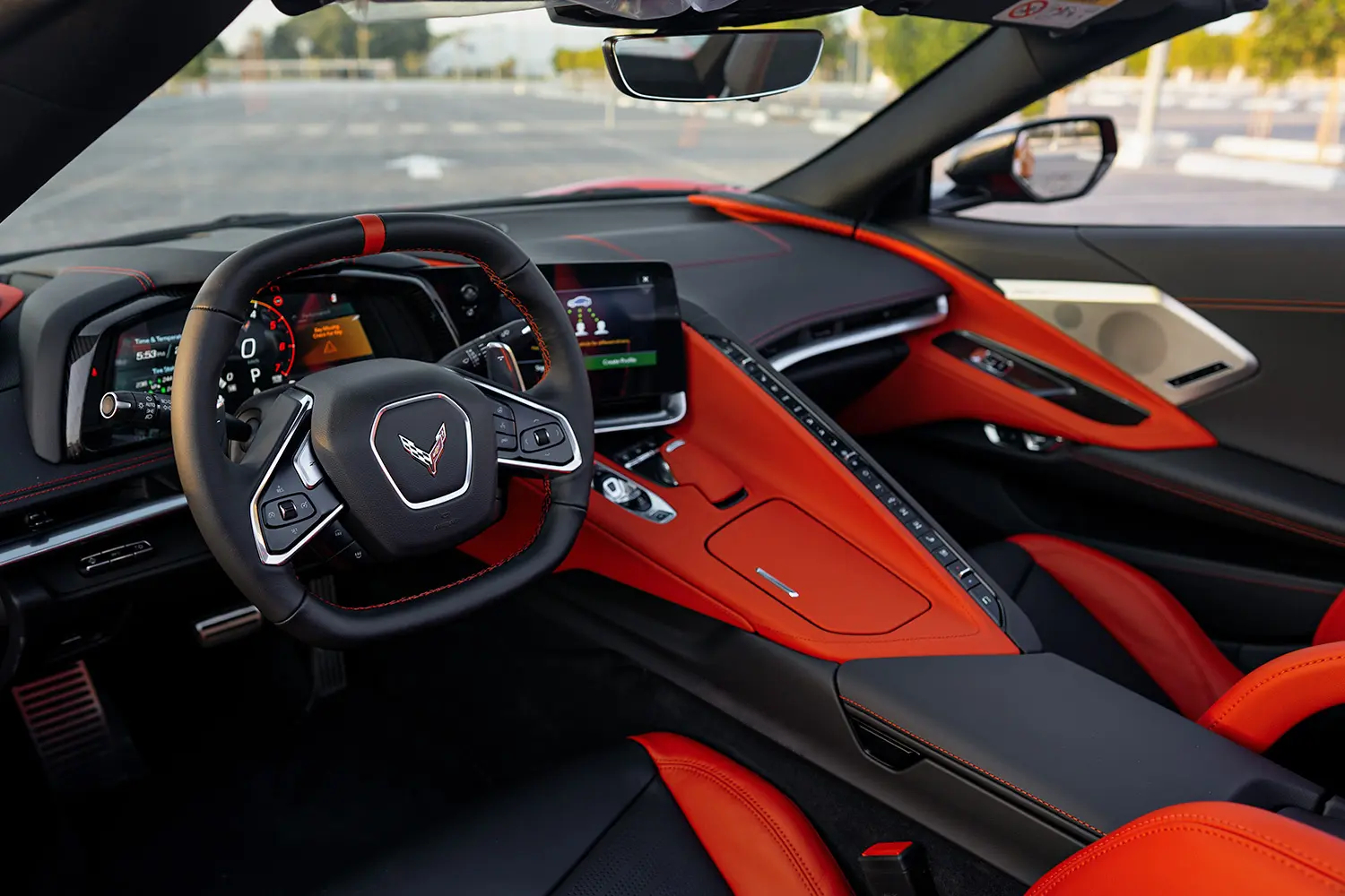 Rent-Chevrolet-Corvette-C8-In-Dubai-8-1 Chevy Chevrolet Corvette C8 for rent in Dubai. Corvette rental exotic supercar for hire dubai