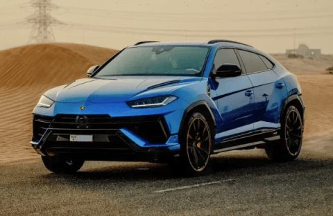 Lamborghini Huracan Evo, Evo Spyder, Urus, Urus S, Urus Mansory, Urus Performante, Aventador, Aventador SV, Aventador SVJ, Huracan STO, and Lamborghini Tecnica luxury supercars available for rent in Dubai.